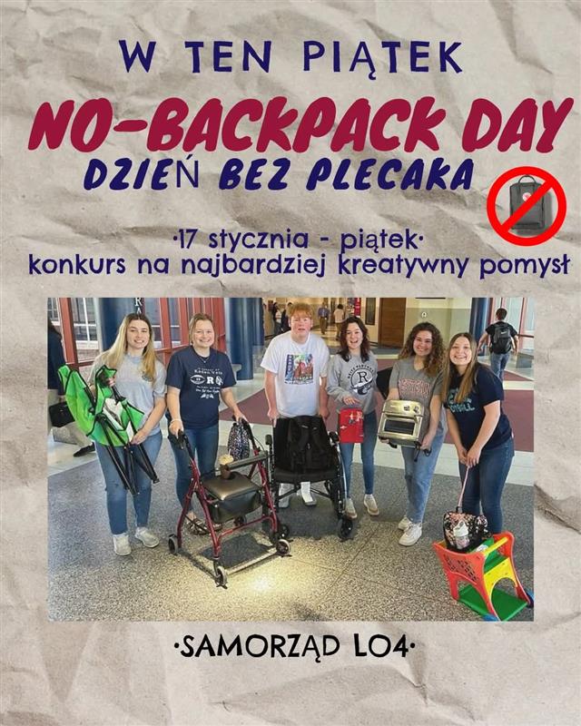 Dzień bez plecaka 🎒❌piątek 17 stycznia